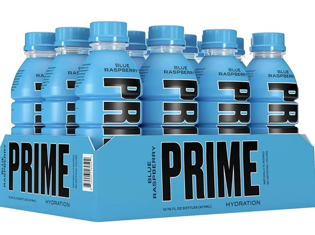 Bebida hidratante Prime | Logan Paul x Ksi | frambuesa azul | paquete de 12