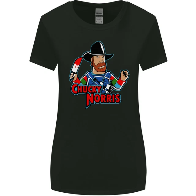 Chucky Norris Funny Parody Chuck Womens Wider Cut T-Shirt