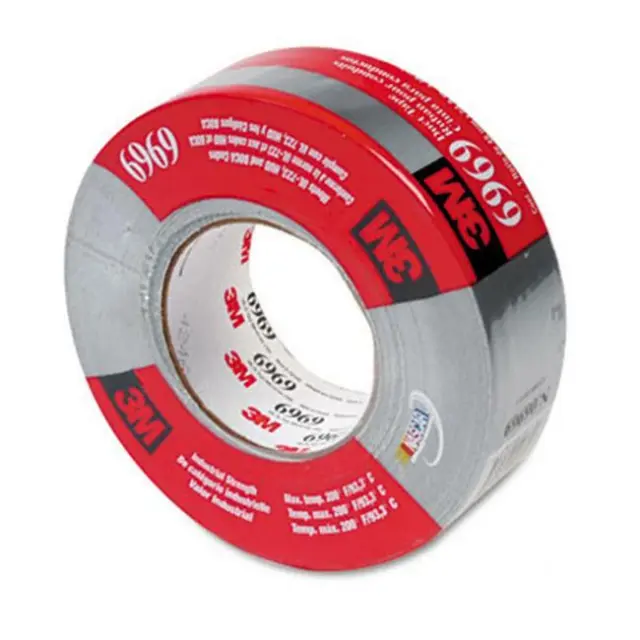3M 69692 Poly-Coated Cloth Duct Tape for HVAC 2 x 60 Yards 3 Core Silver