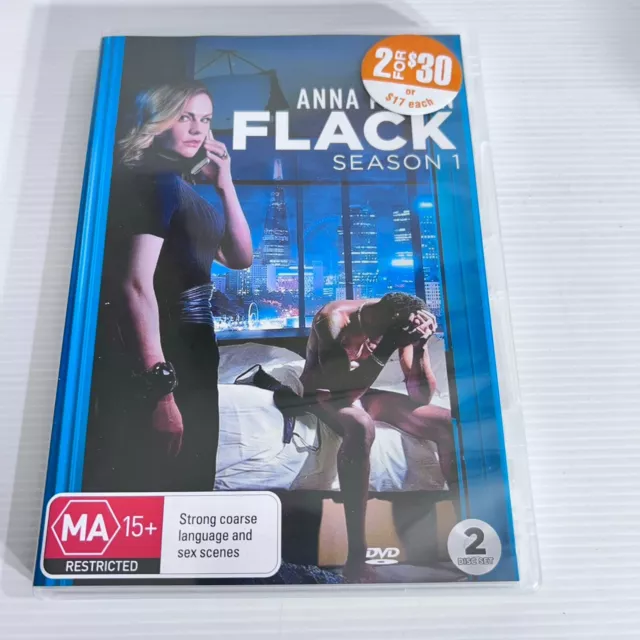 FLACK SERIES 1 (DVD,2018), Anna Paquin, Like New Region 4 NTSC