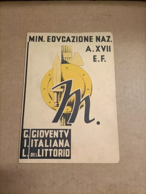 Pagella - Ministero Dell'Educazione Nazionale - P.N.F. - XVII