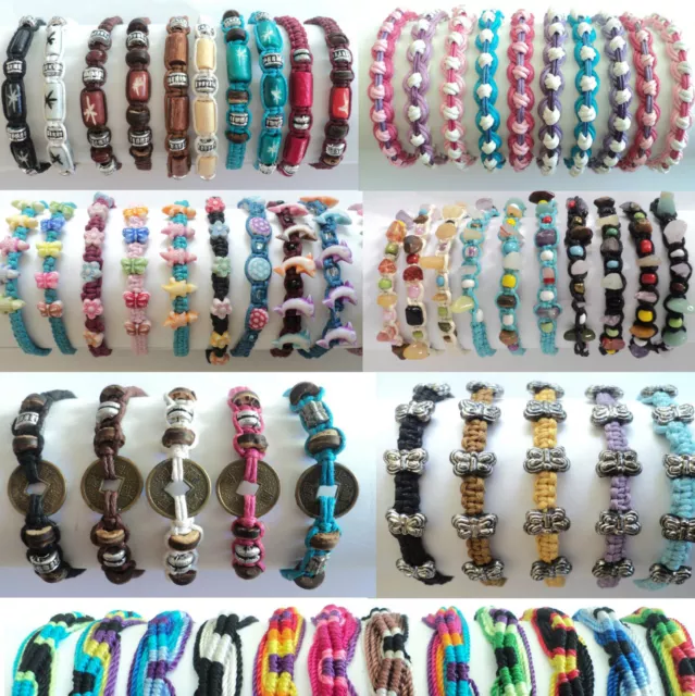 Bracelet Boys Girls Bracelets Wristband 5 to 10pcs beads woven friendship band