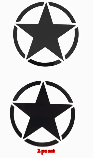 US Army Star Vinyl Decal Sticker truck car motorcycle window 2x