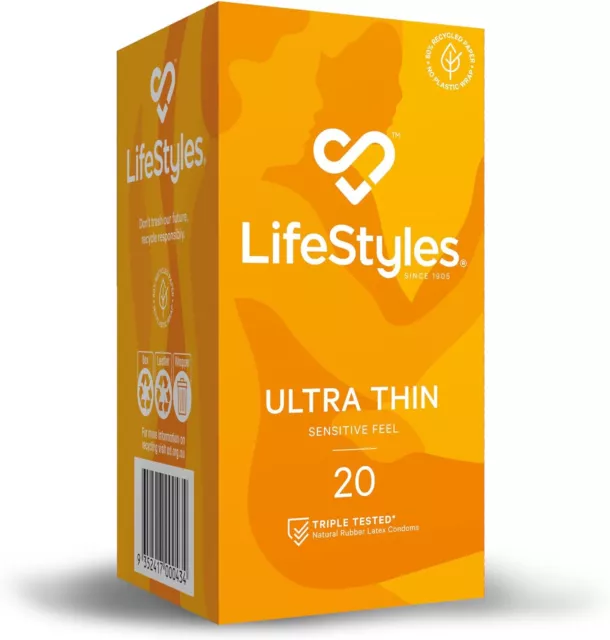 LifeStyles LifeStyles Ultra Thin Condoms 20pk :Free Shipping