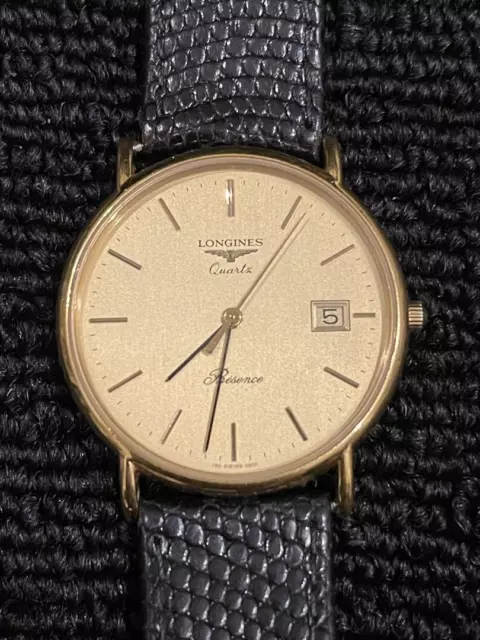 OROLOGIO LONGINES PRESENCE Uomo Oro 33mm Data Quarzo Rotondo Made in Svizzera Vintage EUR 323 26 PicClick IT