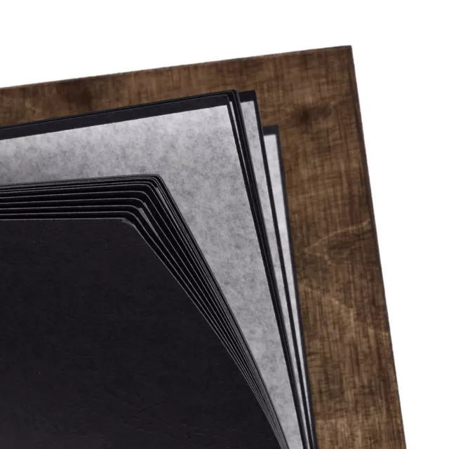 Álbum de fotos de madera 25 páginas de cartón negro álbum de bodas álbum de madera libro 2