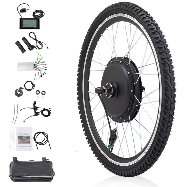 1000W 1500W Electric Bicycle Front/Rear Wheel + Tire E-Bike Conversion Motor Kit