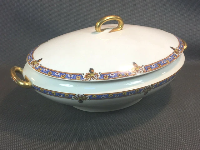 ANTIGUA SOPERA EN Porcelana de Limoges Francia Vintage French