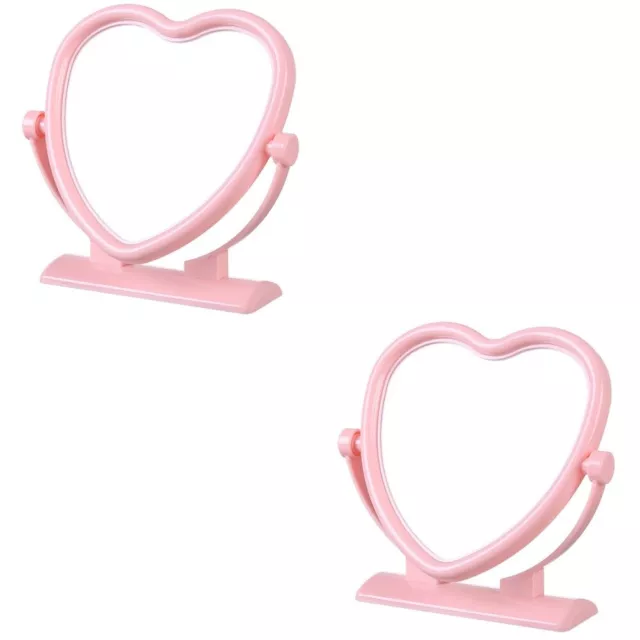 Set of 2 Glass Double Sided Makeup Mirror Office Dressing Table