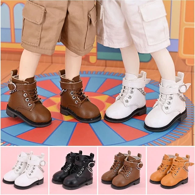Couleur Accessoires de maison de jeu Bottes de poupée 1/6 Chaussures en cuir
