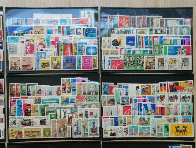 50 Sätze Briefmarken DDR **/o aus Lagernachlass ab 50er Jahre