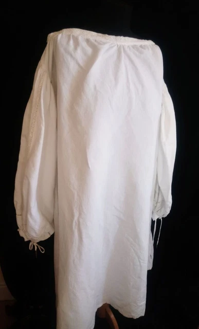 Camicia ECWS 17th Century da donna manica intera classe superiore cucita a mano