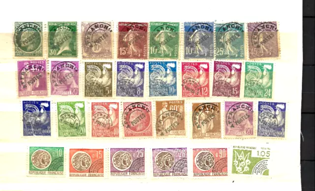 FRANCE-Lot  de 30 Preobliteres