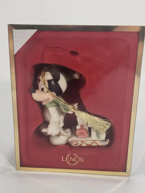 LENOX DISNEY 2005 Annual Mickey Delivers Christmas Tree Ornament - In ...