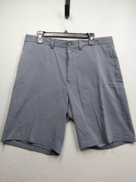 TOMMY BAHAMA SILK Cotton Shorts Mens Size 34 Blue Casual Dressy Chino ...
