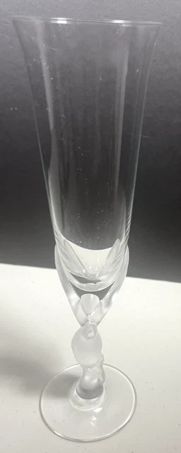 Igor Carl Faberge Crystal Glass Kissing Doves Champagne Flutes / Stemmed Glasses