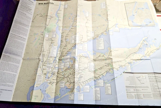 RARE VINTAGE MTA Regional Transit Guide Map NYC New York City LIRR ...