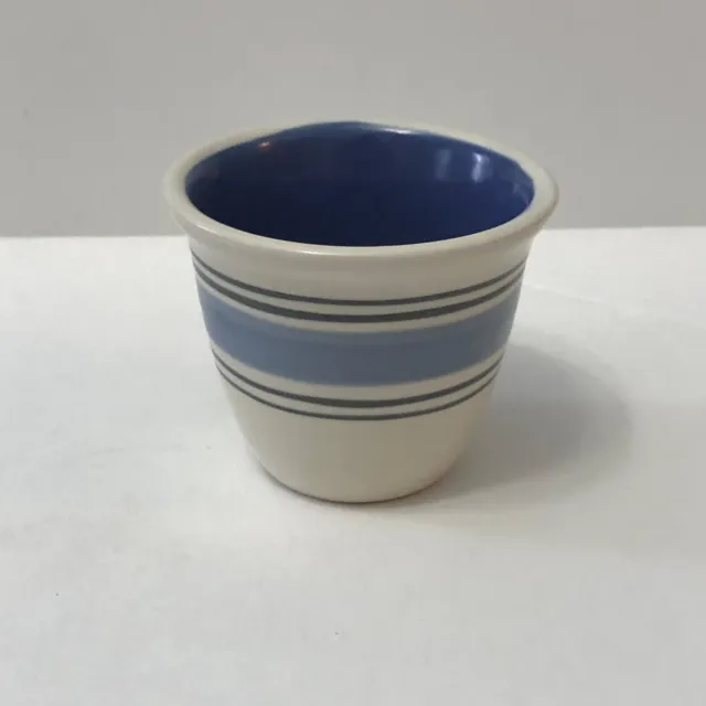 Pfaltzgraff Rio Custard Cup 2.75" X 3.5" Stoneware Dinnerware, Striped Blue