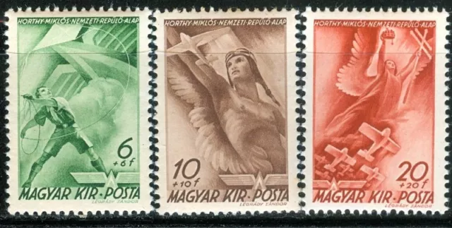 HUNGARY - 1940 .Air Horthy Nat.Aviation Fund I Cpl.Set MNH!! Mi: 623-625