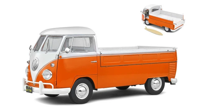 Solido VW T1 PICK UP 1950 ORANGE/WHITE 1:18