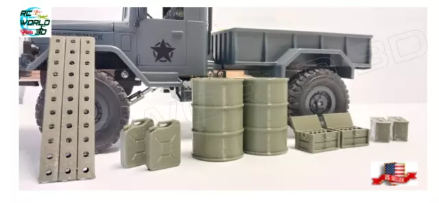 1:16 SCALE MILITARARY RC TRUCK ACCESSORIE PACK 4X4/6x6 WPL FAYEE Similar 3D PLA