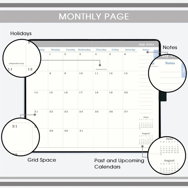 2024-2025 POCKET PLANNER/CALENDAR - July 2024 - June 2025, Academic