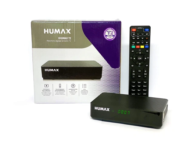 HUMAX 9-00142 - Decoder digitale terrestre DVB-T2 HD-2022T2 Digimax T2 ...