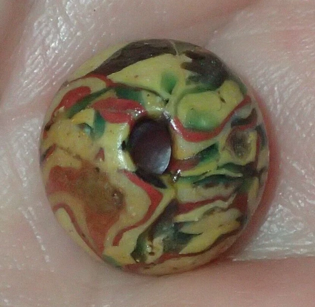12.5mm Ancient Roman Mosaic Glass bead, 1800+ Years Old, #S5374