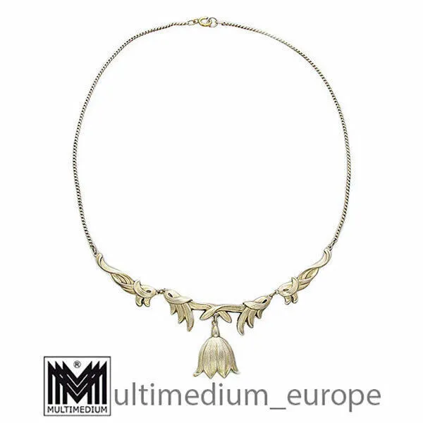 Art Deco WMF Ikora attrib Collier Halskette versilbert necklace