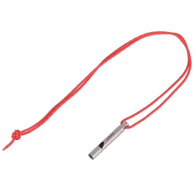 Titanium Emergency Whistle with Cord Outdoor Survival Camping Hiking