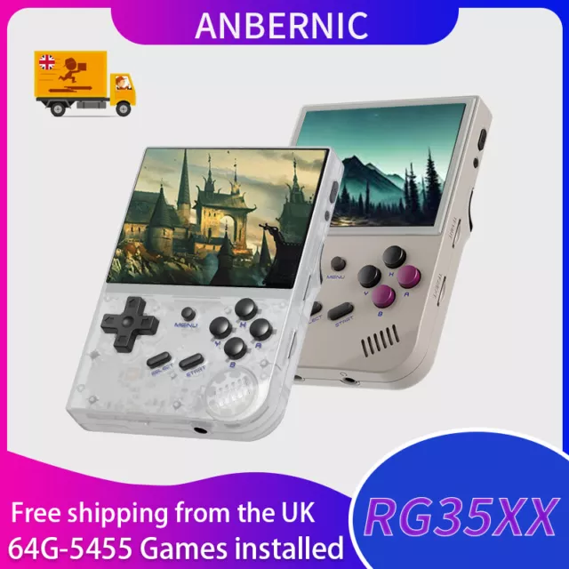 ANBERNIC RG35XX Retro Handheld Game Console 3.5Inch IPS Linux 64G 5000+  Game