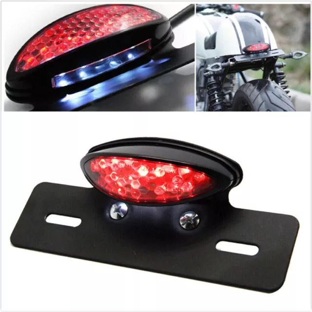 Universal Motorcycle Turn Signals Brake Stop Light License Plate LED Rear Tail
