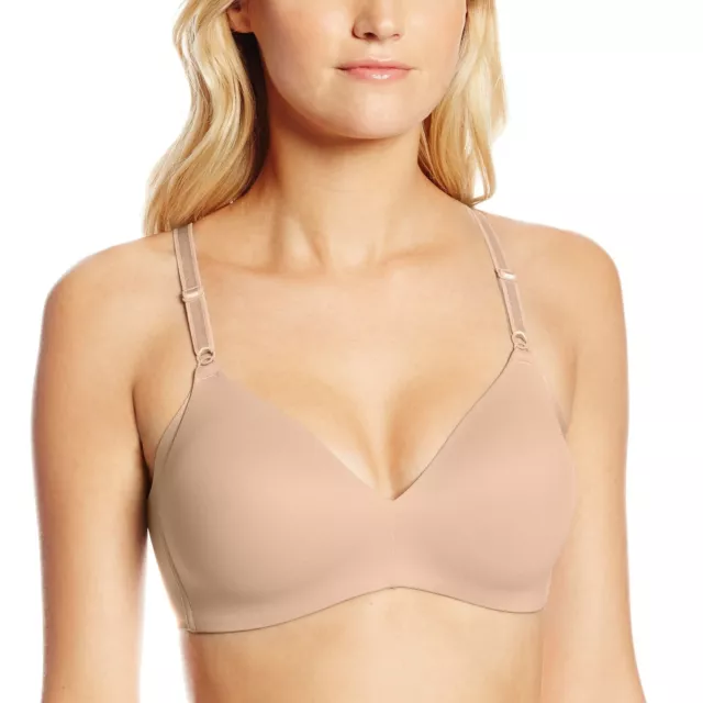Warner's Women's No Side Effects Wire-Free Contour Bra Toasted Almond 40B
