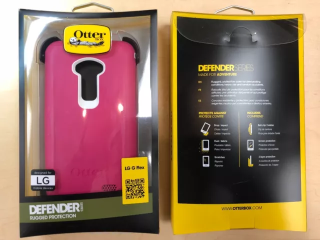 OtterBox Defender Series Case with Holster For LG G Flex  - Pink / White