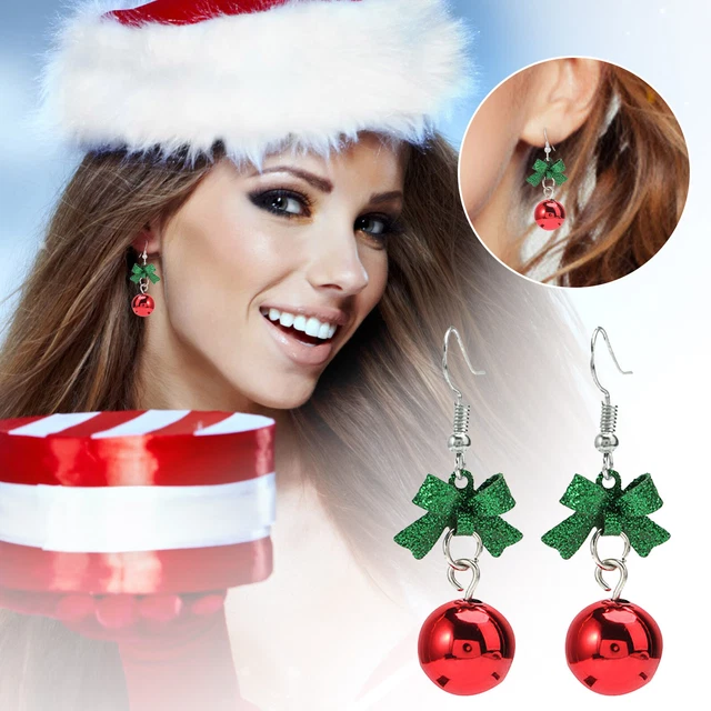 BOW EARRINGS FOR Women Christmas Earrings Creative Bow Christmas