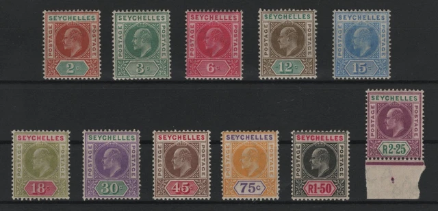Seychelles 1906 King Edward VII unused Mi. 52-62 Michel Euro 160