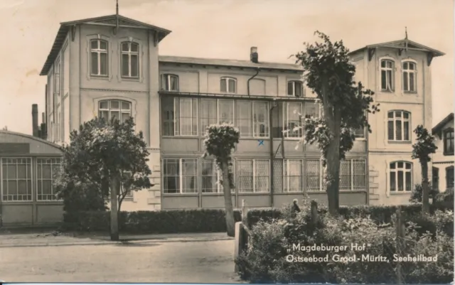 Ak S/W Ostseebad Graal-Müritz - Seeheilbad Magdeburger Hof 1964 Gelaufen