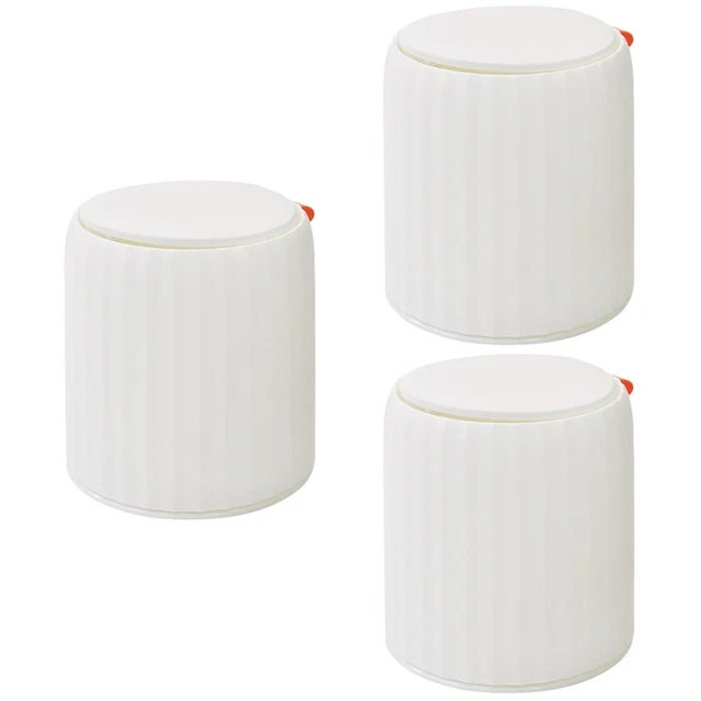 3pcs kleiner Desktop Abfallbehälter Kunststoff Doppeldeck Mülleimer -Blid