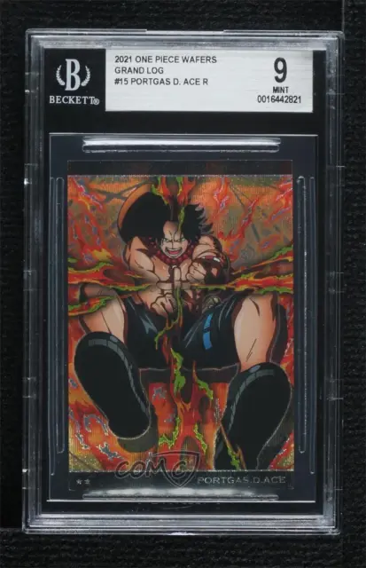 2021 One Piece Wafers: Part 10 Grand Log Japanese Portgas D Ace BGS 9 MINT 14jr