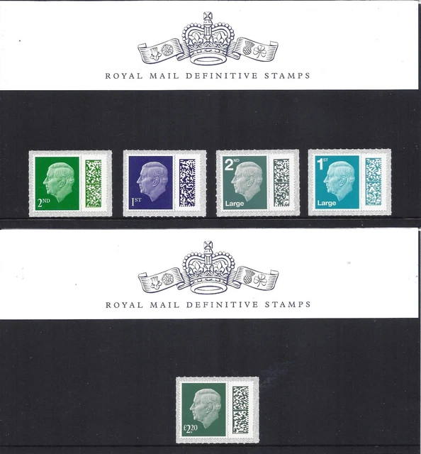 GB 2023 PAIR KING CHARLES III DEFINITIVE STAMPS & TARIFF PACKs 121 122