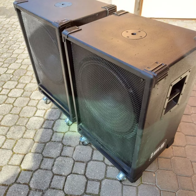 2 x IMG Stage Line 18 Zoll PA Subwoofer - Doppelschwingspule (Monacor SPH-450TC)