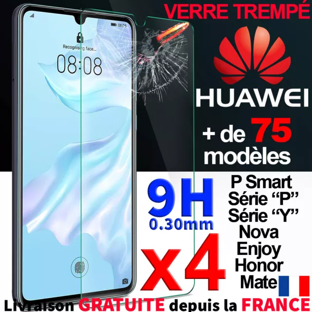 Pour Huawei P30 Mate 20 Enjoy Honor 20 Lite Verre Vitre Ecran Screen Protector