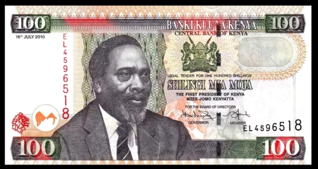 🇰🇪 Kenya 100 Shillings, 2010, P-48e, Banknote, UNC ***
