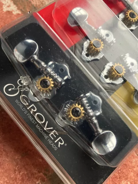 Grover Sta-Tite V98C Tuners Machine Heads Set, for Professional Gretsch Guitars 2