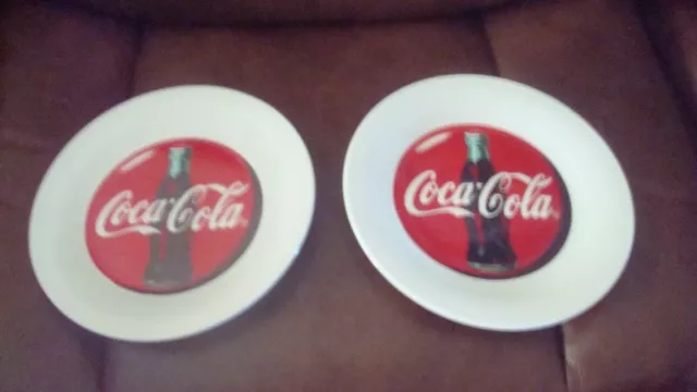 Gibson Coca Cola Salad/Dessert Plates Set of 2