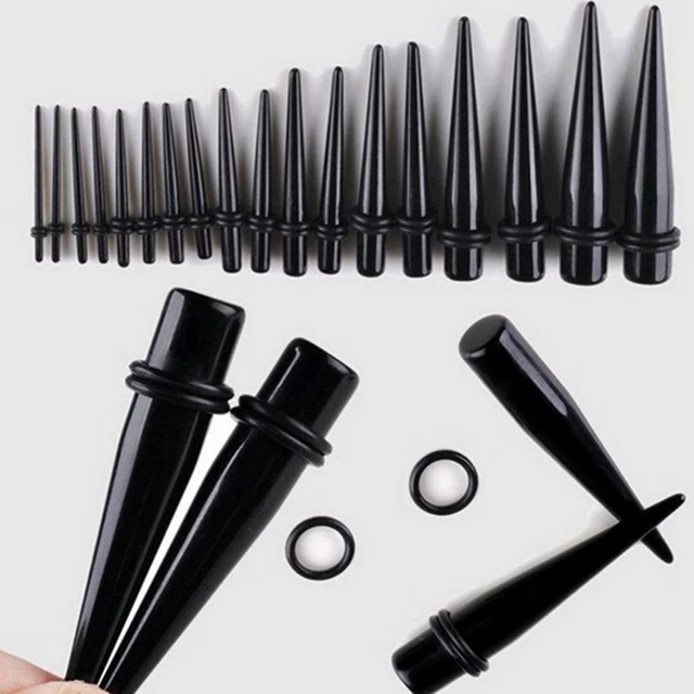 Delicate Ear Piercing Stretching Kit 00G-16G Tapers Plug Tunnel Stretcher .Q1