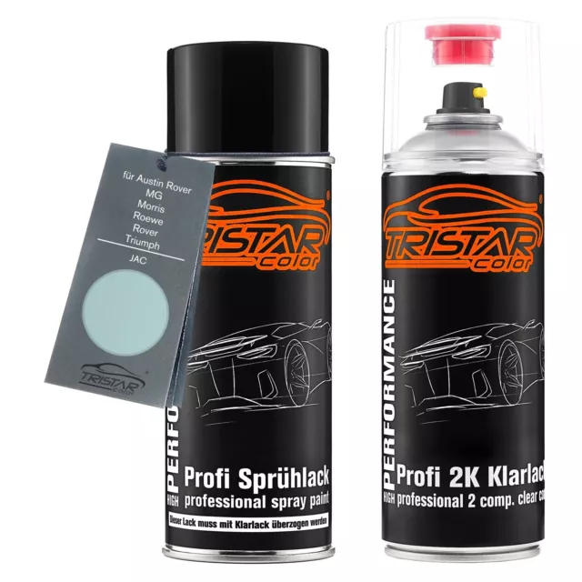 Autolack 2K Spraydosen Set für MG Morris Roewe Rover Triumph JAC Ice Blue