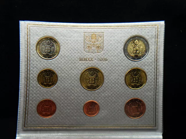 2020 Italy Vatican rare official complete set euro 8 coins UNC Pope Francis