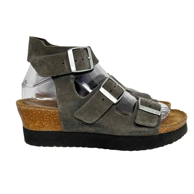 BIRKENSTOCK PAPILLIO LINNEA Size US 7 7.5 EU 38 Black Suede
