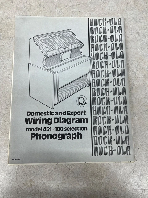ROCK-OLA WIRING DIAGRAM Model 451 Phonograph $25.10 - PicClick CA